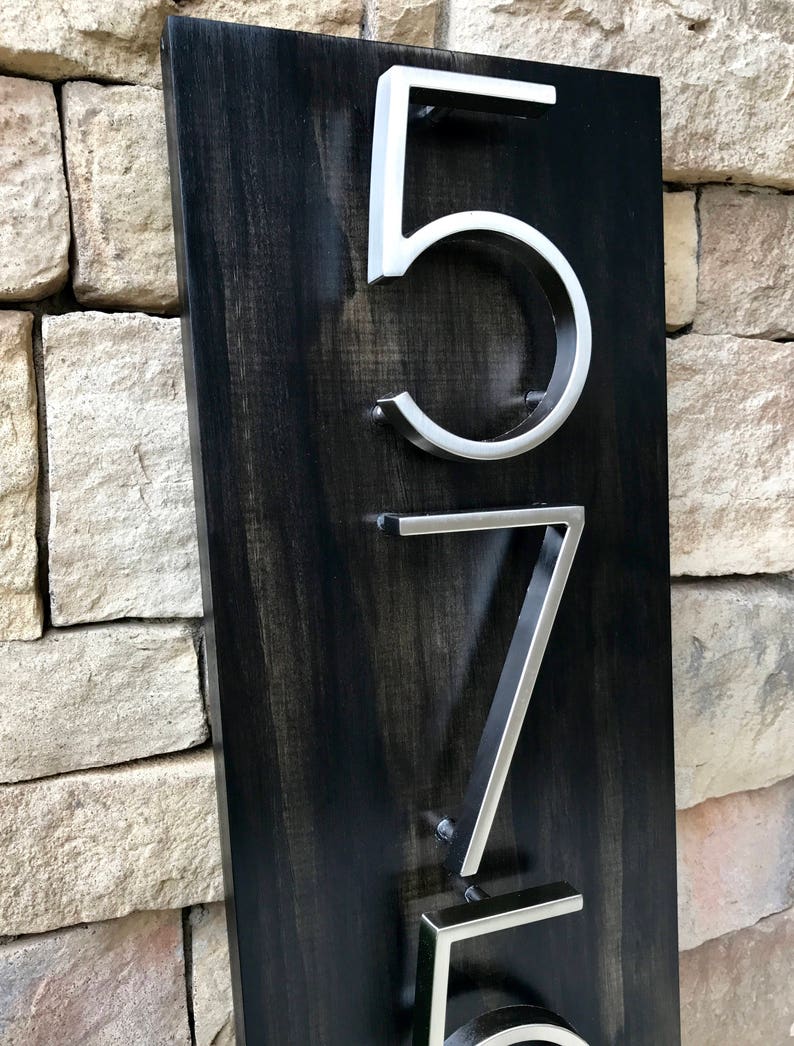 Address Plaque Modern House Numbers House Number Plaque House Number Sign Address Sign House Numbers Wedding Gift image 7