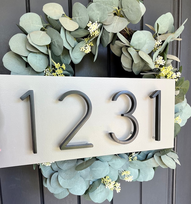 Address Plaque Modern House Numbers House Number Plaque House Number Sign Address Sign House Numbers Wedding Gift image 8