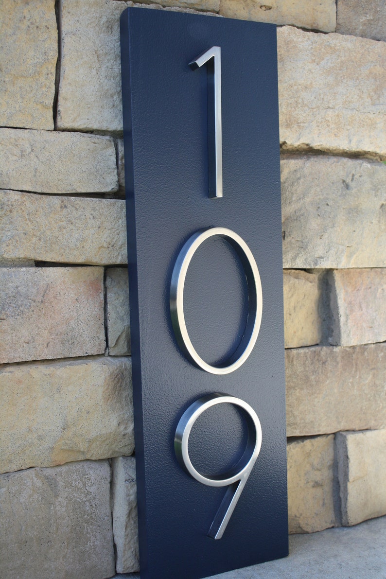 Address Plaque Modern House Numbers House Number Plaque House Number Sign Address Sign House Numbers Wedding Gift image 2