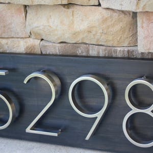 Address Plaque Modern House Numbers House Number Plaque House Number Sign Address Sign House Numbers Wedding Gift image 1