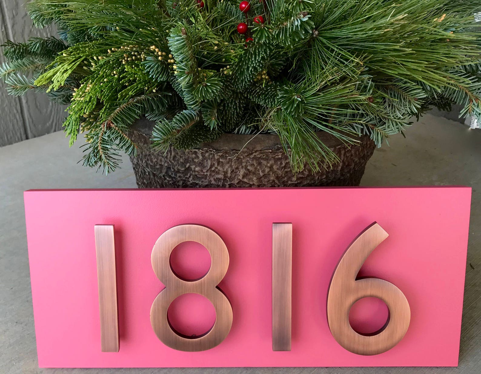 Address Plaque Modern House Numbers House Number Plaque Etsy