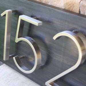 Address Plaque Modern House Numbers House Number Plaque House Number Sign Address Sign House Numbers Wedding Gift image 2