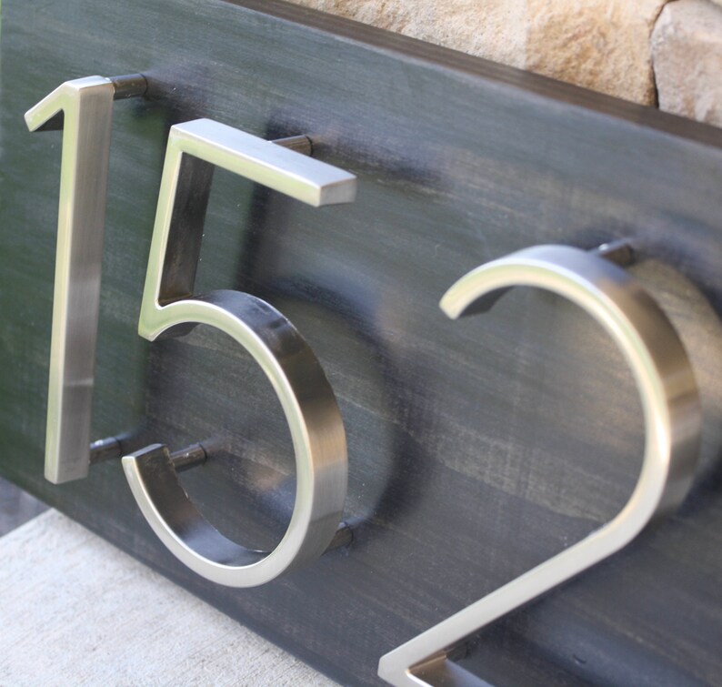 Address Plaque Modern House Numbers House Number Plaque House Number Sign Address Sign House Numbers Wedding Gift image 2