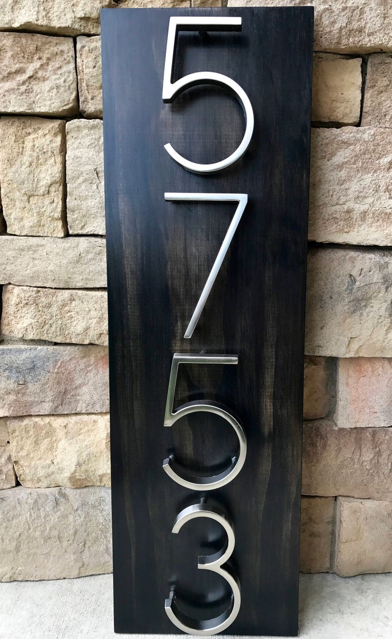 Address Plaque Modern House Numbers House Number Plaque House Number Sign Address Sign House Numbers Wedding Gift image 6