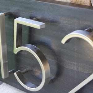 Address Plaque Modern House Numbers House Number Plaque House Number Sign Address Sign House Numbers Wedding Gift image 4