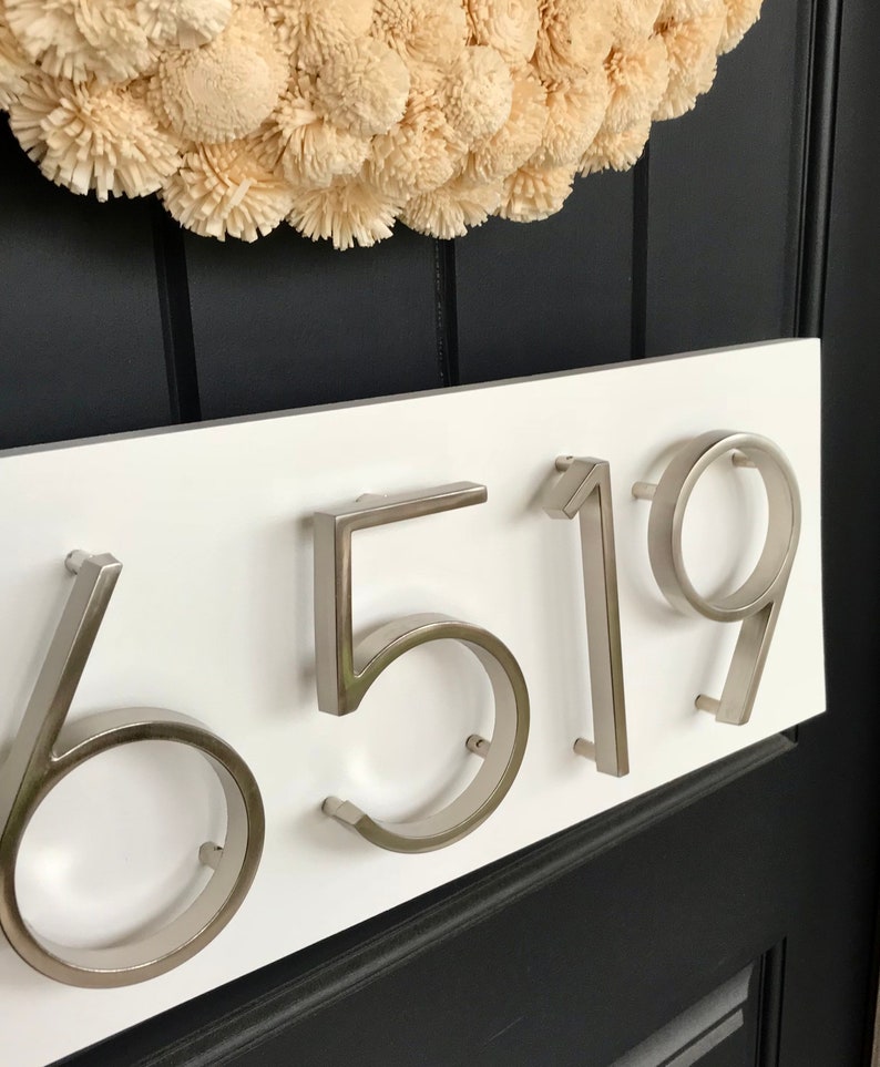Address Plaque Modern House Numbers House Number Plaque House Number Sign Address Sign House Numbers Wedding Gift image 5