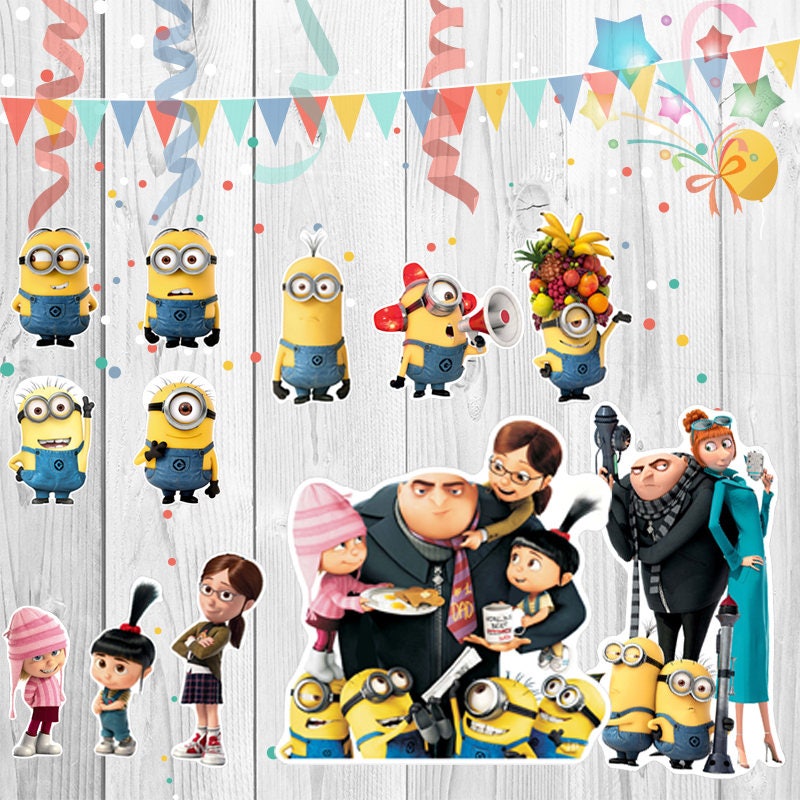 Despicable Me Minions Gru Plan Meme Edible Cake Topper Image