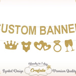 Custom Banner, Custom Glitter Banner, Glitter Banner, Glitter Garland, Custom Garland, Wedding Banner, Wedding Garland, block font