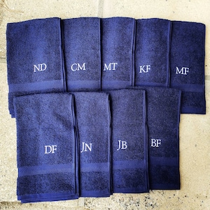 Simple Initial Sweat Towel Gym Towel, Embroidered Hand Towel, Bachelor Party, Grilling Gifts, Sports Towel