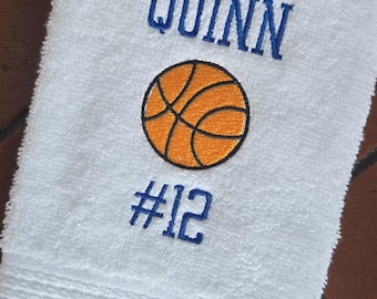 Personalized Basketball Towel: Embroidered Gym Sports Towel