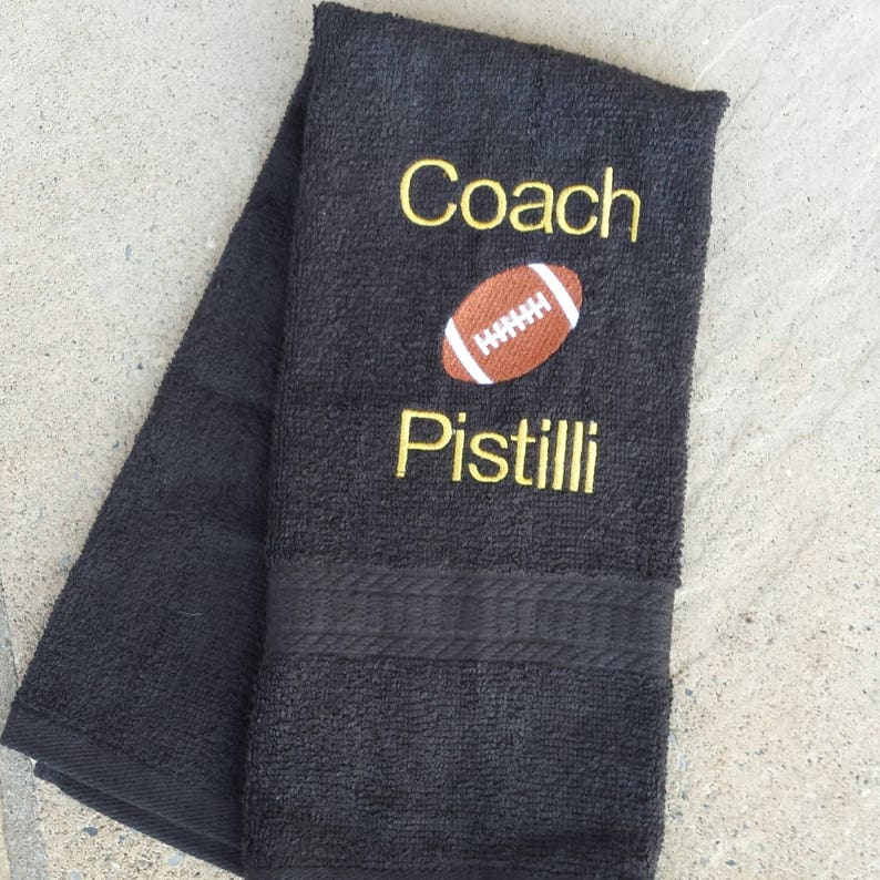 Personalized Football Player Sweat Towel Gym Towel Etsy