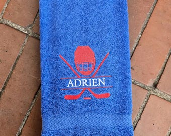 Personalized Hockey Mask Gym Towel: Sports Gift