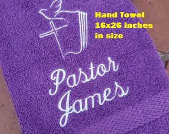 Religious Personalized HAND towel, 16x26 inches, Monogrammed Gym Towel, Name and Cross Gifts, Sports Towel