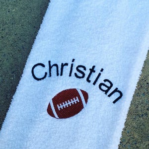 Personalized Football Player Sweat Towel, Gym Towel, Personalized Towel, Sports Towel Gifts, School Sports