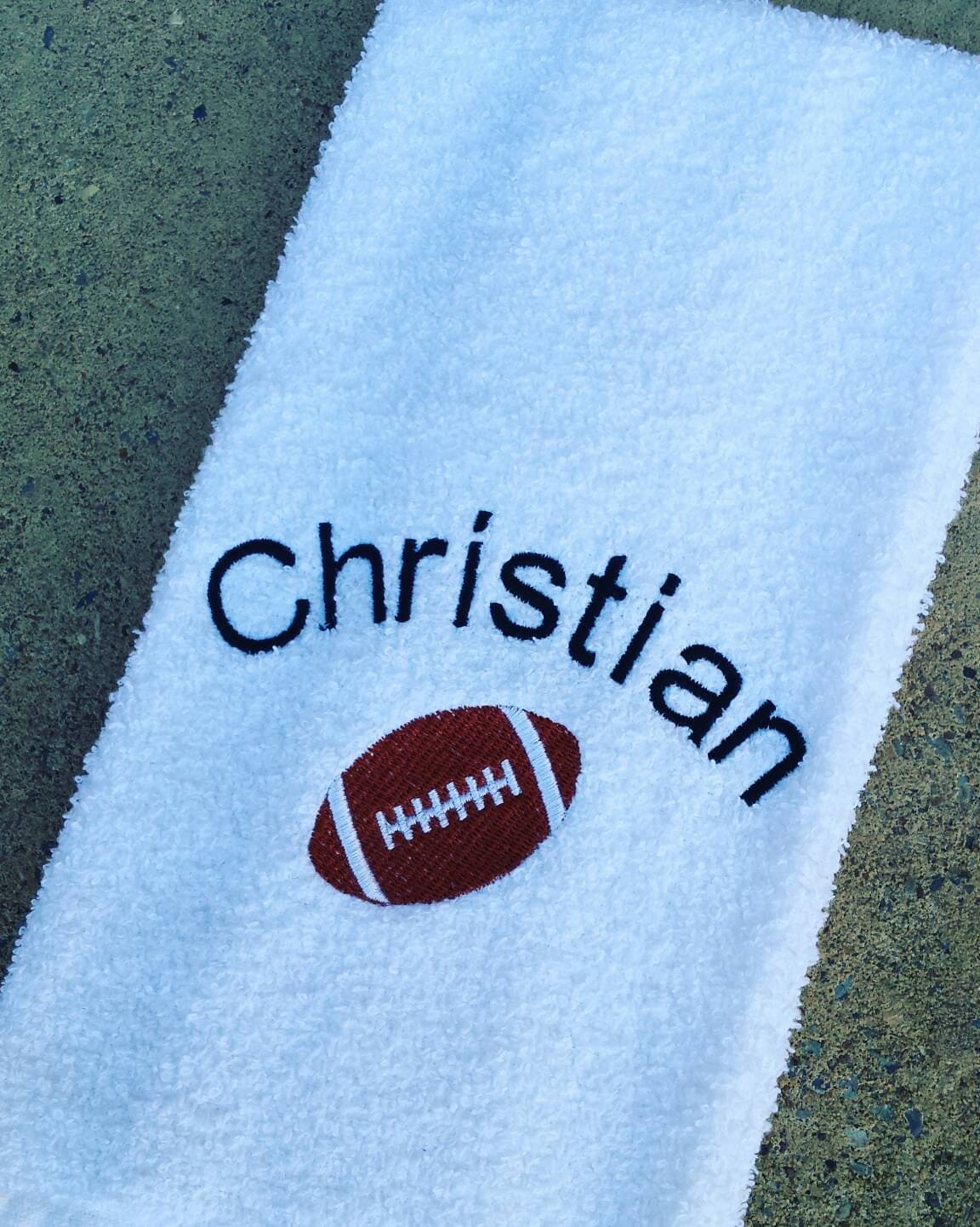 Personalized Football Player Sweat Towel Gym Towel Etsy