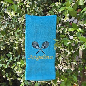 Personalized Tennis Towel: Embroidered Name, Sports Gift