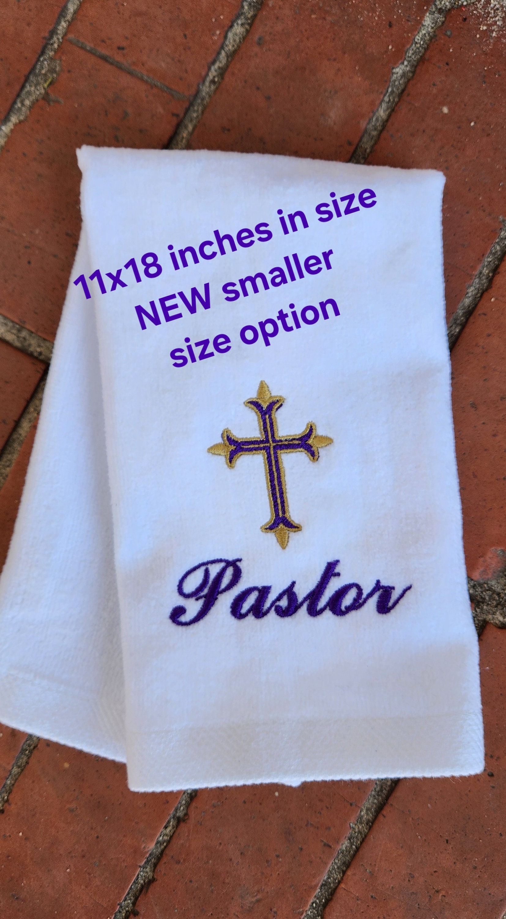2-Color Cross Finger Tip towel, 11x18 inches, Monogrammed Gym Towel, Name and Cross Gifts, Sports Towel