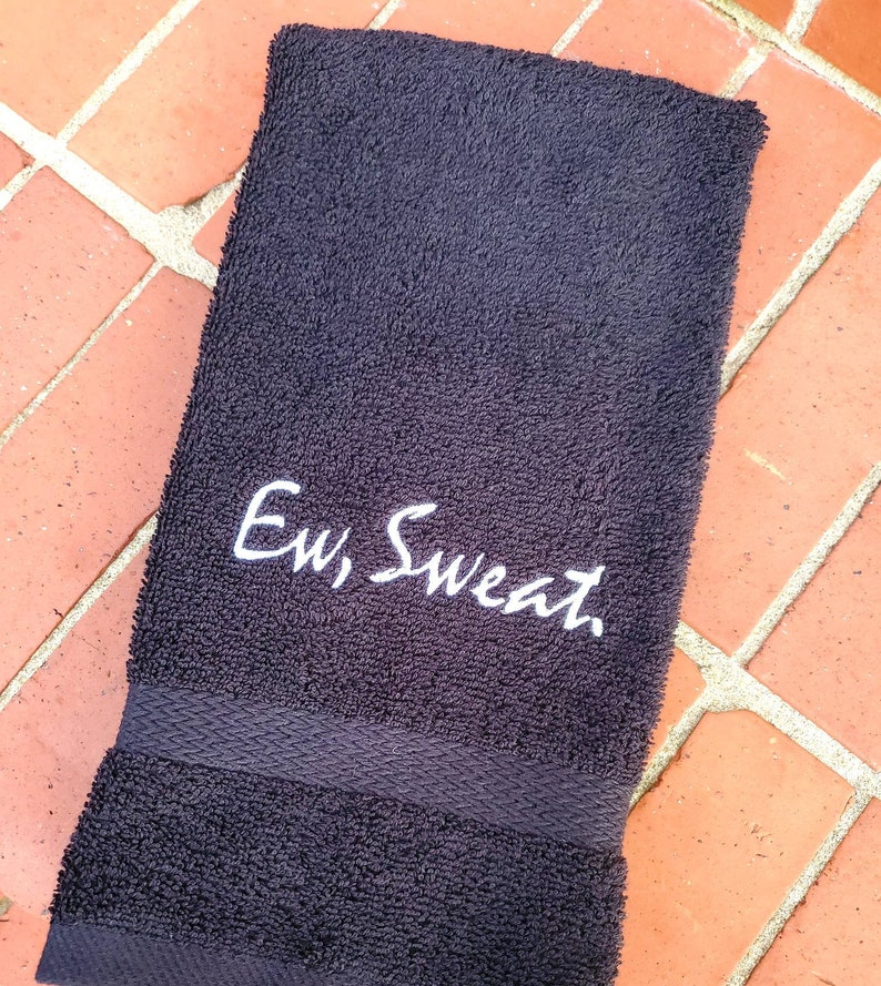 Ew Sweat Towel Gym Towel Monogrammed Gifts Fitness Gift Etsy