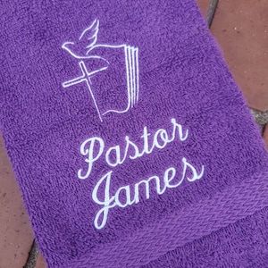 Religious Personalized HAND towel, 16x26 inches, Monogrammed Gym Towel, Name and Cross Gifts, Sports Towel