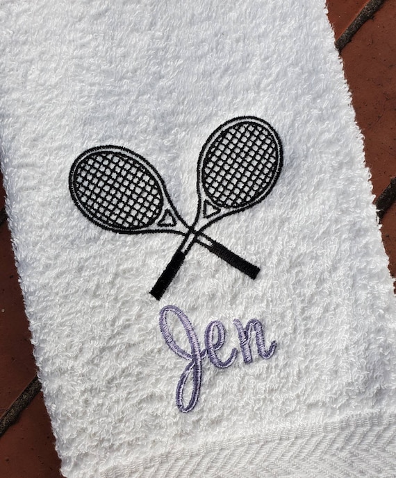 Personalized Tennis Player Sweat Towel Gym Towel Personalized Towel Sports Towel Tennis Raquets Gifts School Sports Etsy