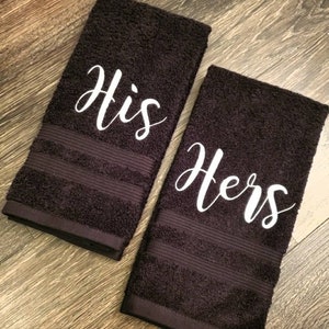 His and Hers - 6 Piece Monogrammed Towel Set – Arch City