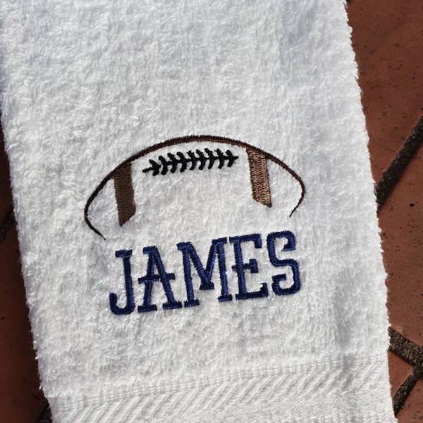 Personalized Football Player Sweat Towel, Gym Towel, Personalized Towel, Sports Towel Gifts, School Sports