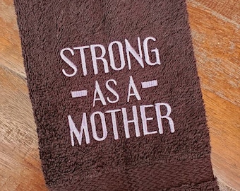 Mother Sweat Towel, Gym Towel, Sports Towel, Fitness,  Mothers Day Gifts, Sports Towel, Fitness Gifts, Exercise Towels