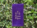 Monogrammed Cross And Bible Fingertip Towel: Personalized Pastor Gift (11x18 inches)