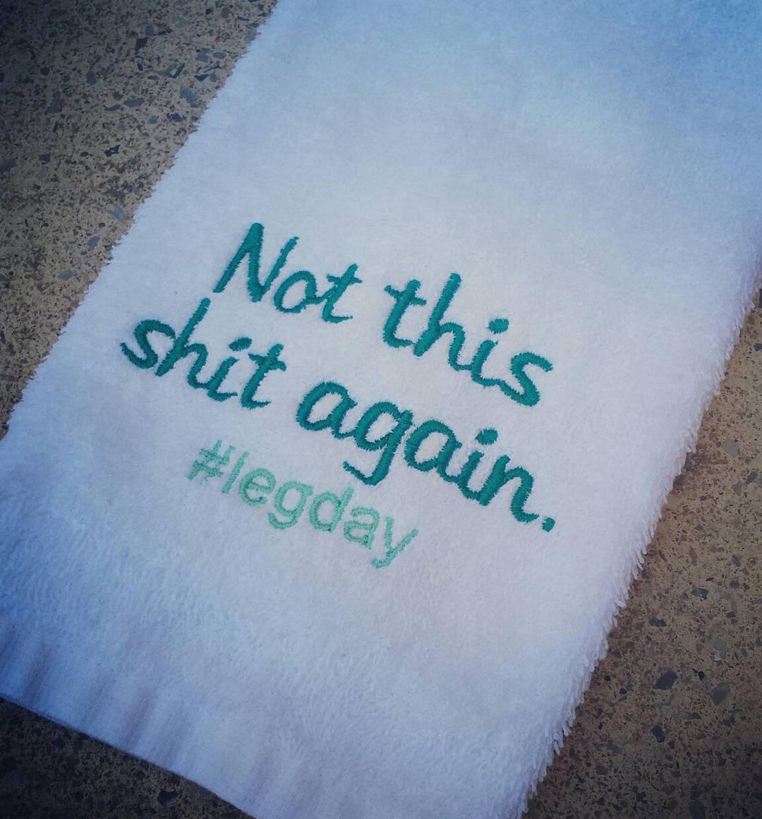 Hashtag Leg Day Sweat Towel, Gym Towel, Leg Day Funny Gift Gifts