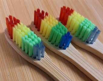 Bamboo sustainable toothbrush! 7 colours to choose from. Personalise it with a name or short message. Great gift or stocking filler.