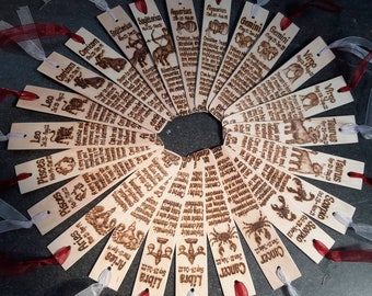 Zodiac bookmark - pyrography hand drawn wooden bookmark - unique gift - Aries, Leo, Pisces, Capricorn, Scorpio, FREE personalisation