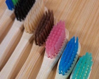 Bamboo sustainable toothbrush! 7 colours to choose from. Personalise it with a name or short message. Great gift or stocking filler.