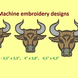 Color cow embroidery file Oxen Embroidery Machine Design Spanish bull instantly download digital Bull Face Machine Embroidery bull head