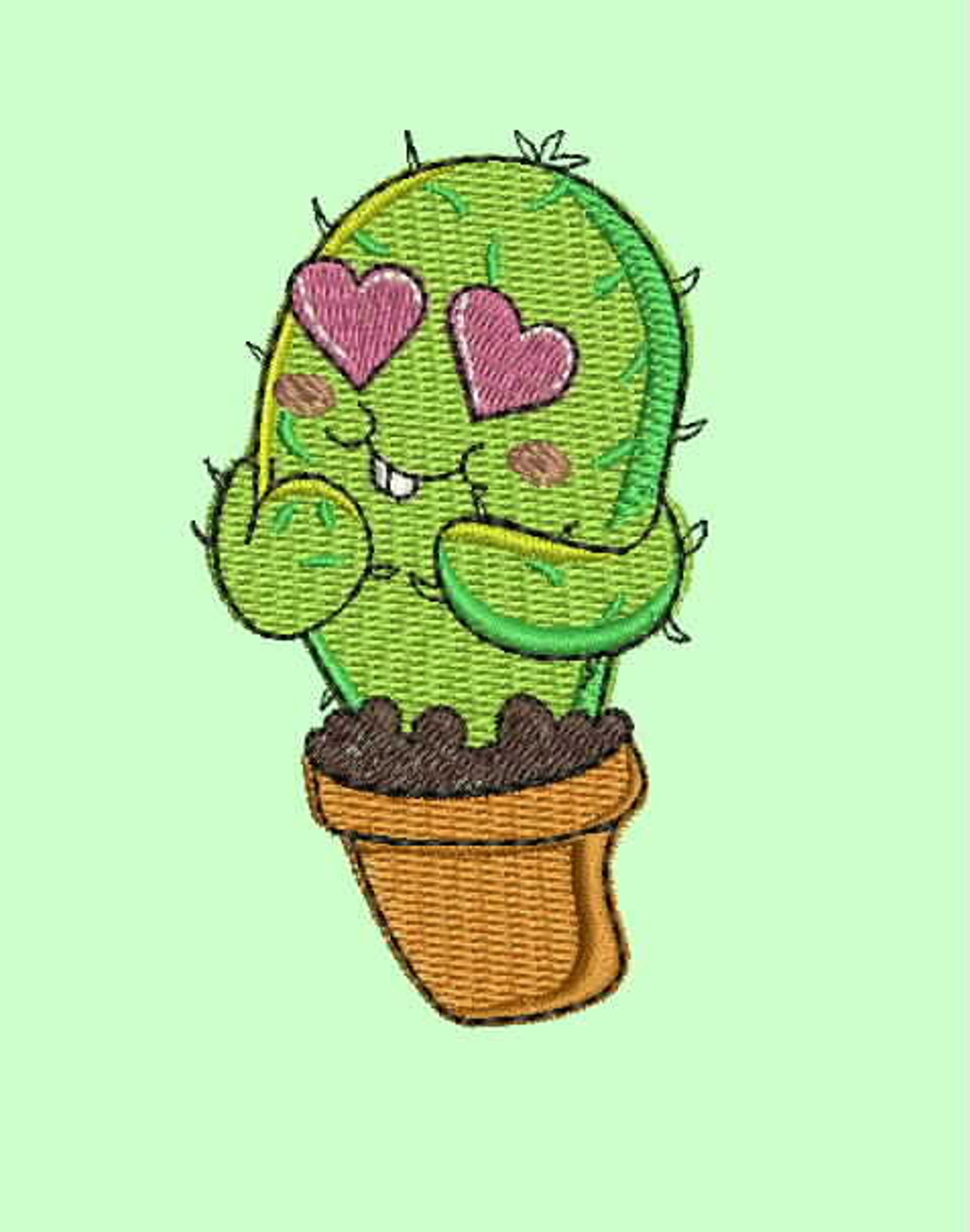 Cactus machine embroidery design digital embroidery file  etsy