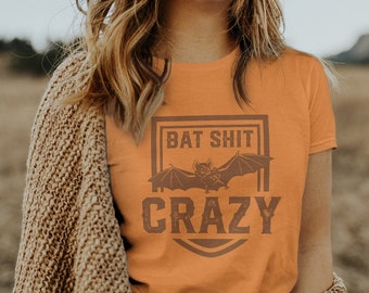 Halloween-party t-shirt // Fladdermusskittgalen t-shirt // Rolig bekväm t-shirt // Vintage triblend-topp
