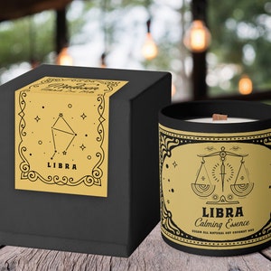 Libra Astrology Candle // Custom Scented Candle // Personalized Zodiac Sign // October Birthday Gift for her