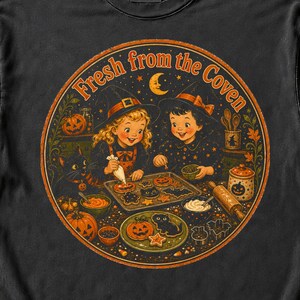 Fresh From the Coven Halloween Rewind tee, Vintage Comfort Colors Spooky Season Shirt, Baking Cookies Tee, Cute Retro Witch Lover Shirt