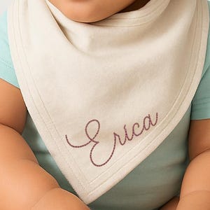 Bavaglino bandana personalizzato, regalo per neonato ricamato, bavaglino premium personalizzato, regalo per neonato, regalo per neonato, elegante ricordo per baby shower