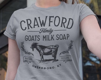 Goat Milk Soap Maker shirt // Custom Soapmaker tee  // Vintage Goat Farm gift  // Nubian goat lovers gift // Classic Farmhouse designs