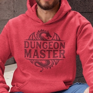 Dungeon Master Hoodie, Geek Gift, Funny comfy hooded Sweatshirt, Gift for RPG Gamer, Dungeons and Dragons hoody, 20 sided dice gift