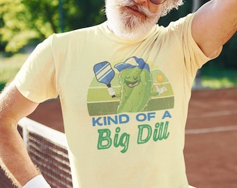 Kind of a Big Dill t shirt // Retro Pickle ball tee // Old School tennis tee // Vintage racket shirt // Classic wiffle ball // Gift for him