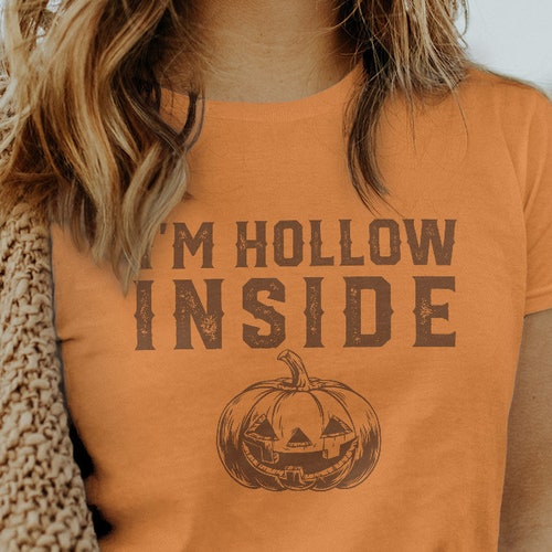 Jack o lantern t shirt // Pumpkin tee //  Funny comfy shirt // Vintage triblend top // I’m hollow inside tee