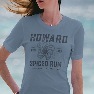 Benutzerdefiniertes Octopus-T-Shirt // personalisiertes nautisches T-Shirt // Gewürzt-Rum-Shirt // Vintage Küstengeschenk