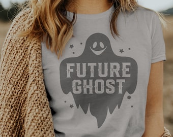 Halloween party t shirt // Future Ghost tee //  Funny comfy shirt // Vintage triblend top // Ghost hunters tee