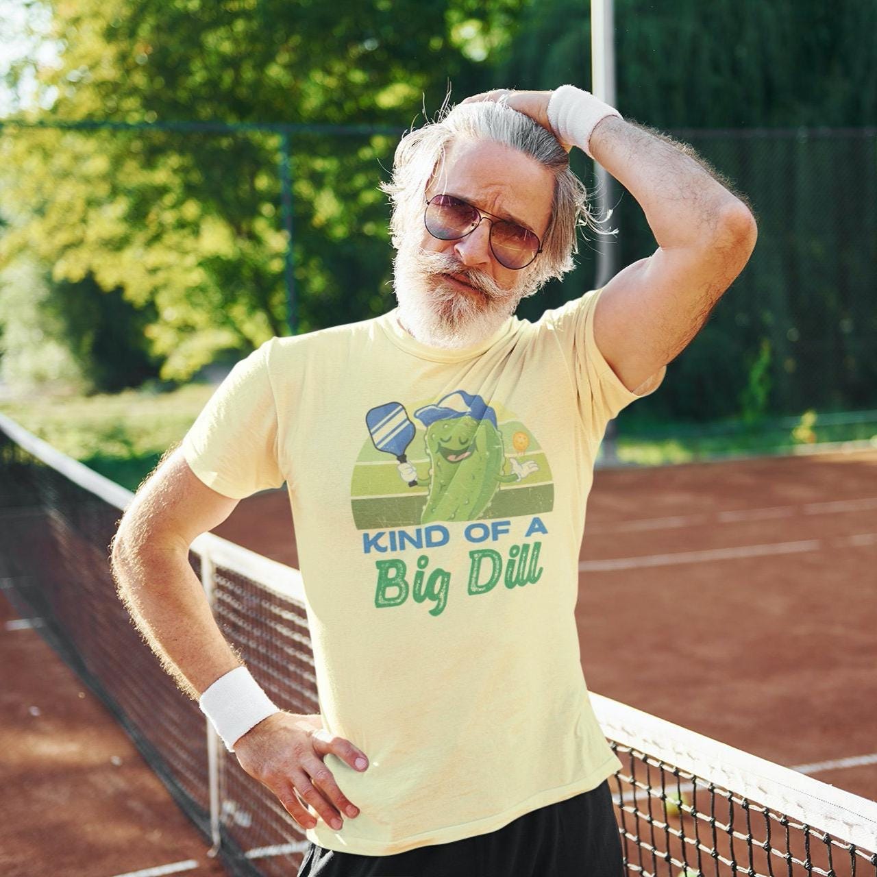 Kind of a Big Dill t shirt, Retro Pickle ball tee, Old School tennis tee, Vintage racket shirt, Classic wiffle ball, Funny Pickleball tee