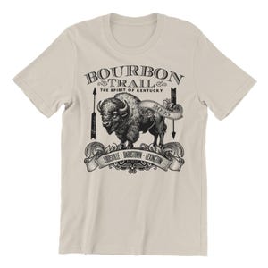 The Spirit of Kentucky tee has a vintage distressed design.  These shirts are so buttery soft and comfy that you will want to wear it year round.  The designs and tags are dye printed for  comfort.   The shirts are available in many sizes and colors.