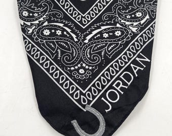 Pañuelo de herradura bordado, pañuelo campestre, regalo de fuente personalizada, bufanda bordada personalizada, fiesta vaquera-vaquera