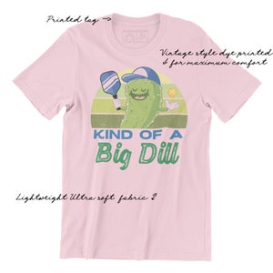 Kind of a Big Dill t shirt // Retro Pickle ball tee // Old School tennis tee // Vintage racket shirt // Classic wiffle ball // Gift for him image 2