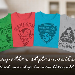 Free Spirit Ouija Board t shirt // Halloween Party Tee // Funny comfy shirt // Vintage distressed tee // Hello Goodbye Planchette tee image 5