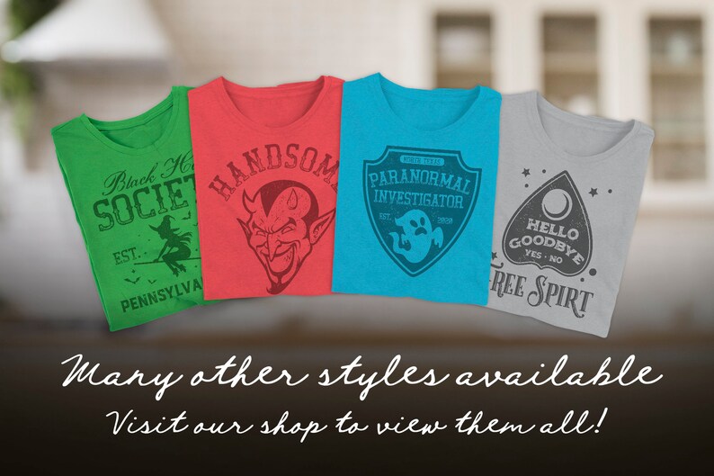 Free Spirit Ouija Board t shirt // Halloween Party Tee // Funny comfy shirt // Vintage distressed tee // Hello Goodbye Planchette tee image 5